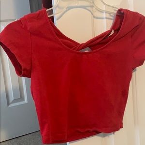 red crop top